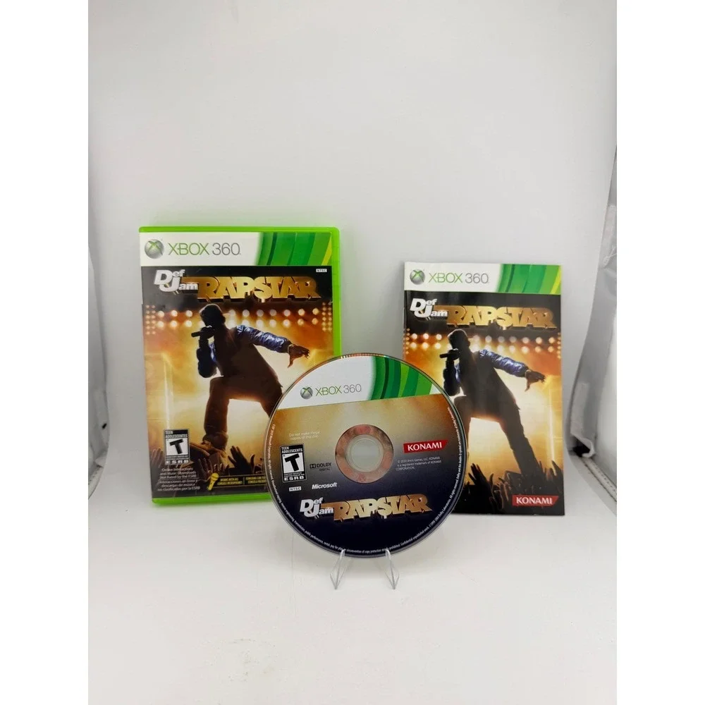 Def Jam Rapstar Xbox 360 Konami 2010 Hip Hop Music‎ Rhythm Game Complete CIB